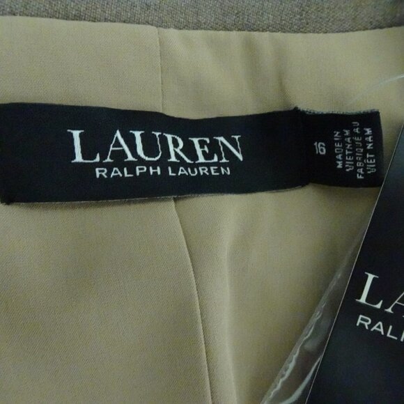 Ralph Lauren Blazer Women's Size 16 Brown Wool Blend Career Professional - Picture 5 of 8